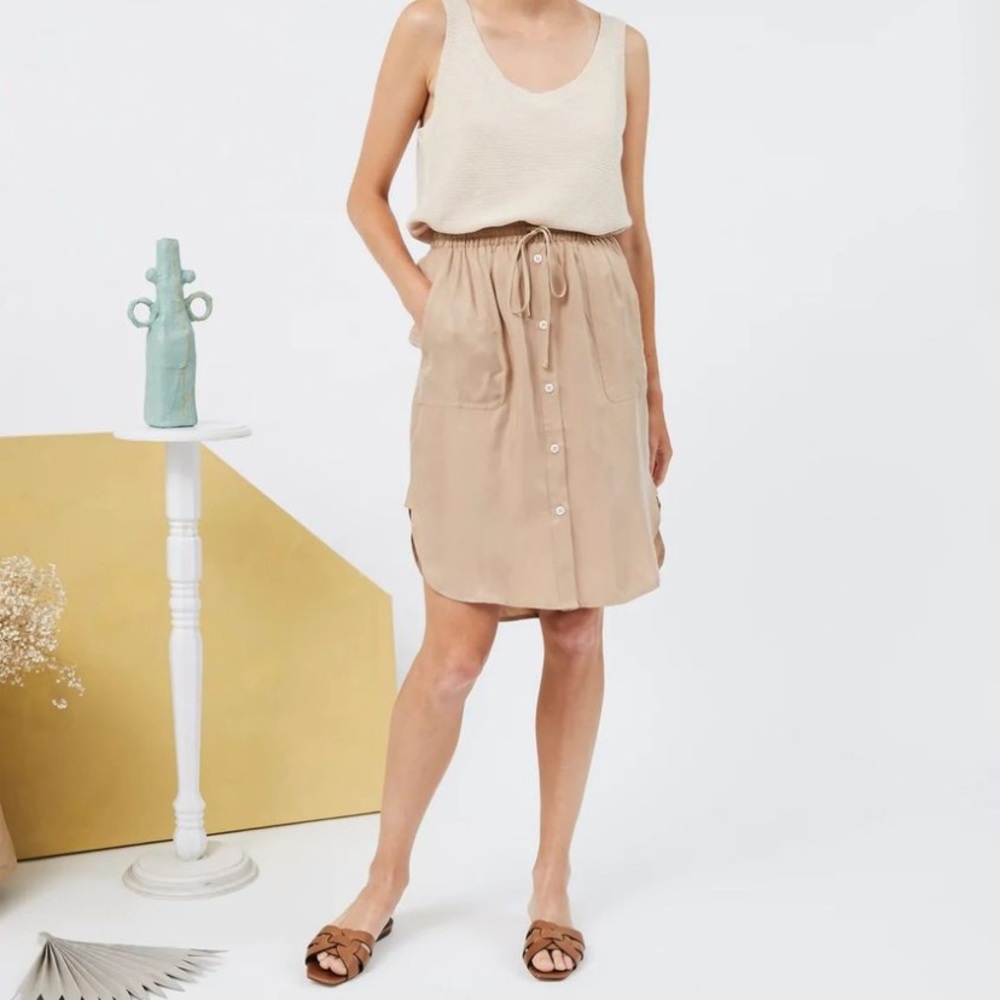 Naif Button Down Midi Skirt - Size Small